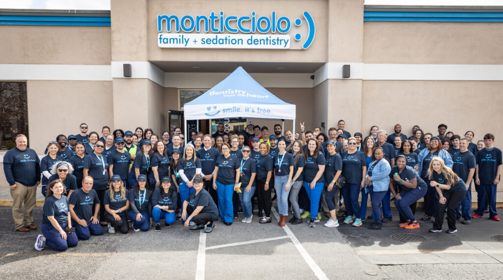 Monticciolo dentistry team free smiles event.